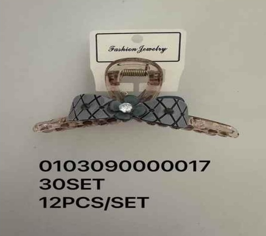 Lukadah Elegant Bow & Flower Hair Claw Clip with Rhinestone Embellishment