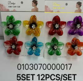 Lukadah Daintya 12-Pack Flower Hair Claw Clips for Girls and Women