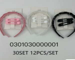 Lukadah Headband & Snap Clip Set – 12-Piece Ribbed Hairbands with Matching Hair Clips for Girls