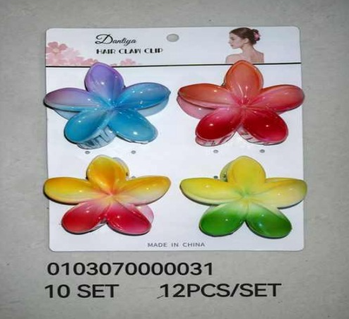 Lukadah Vibrant Ombre Frangipani Hair Clamps - Cute Summer Hair Accessories
