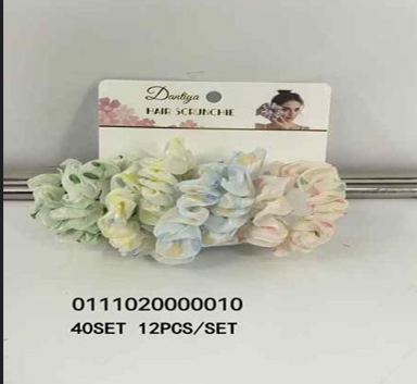 Lukadah Dantiya Floral Chiffon Hair Scrunchies