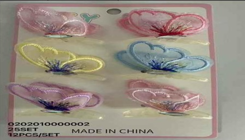 Lukadah 25 Sets of Sheer Butterfly Hair Clips – 12 Pieces per Set in Assorted Colors