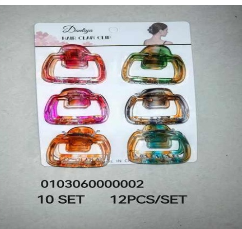 Lukadah Small Jaw Hair Clips with Gradient Color Effect (6-Pack)