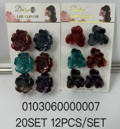 Lukadah Dariya Flower Hair Claw Clips - 12-Piece Assorted Color Set