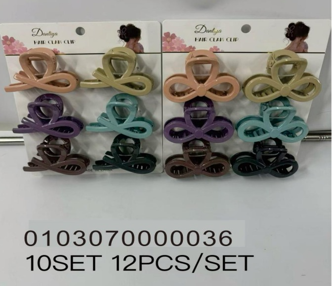 Lukadah Elegant Matte Bow Hair Clips - Medium Size Jaw Claws - 12 Piece Total (2x 6-Packs)